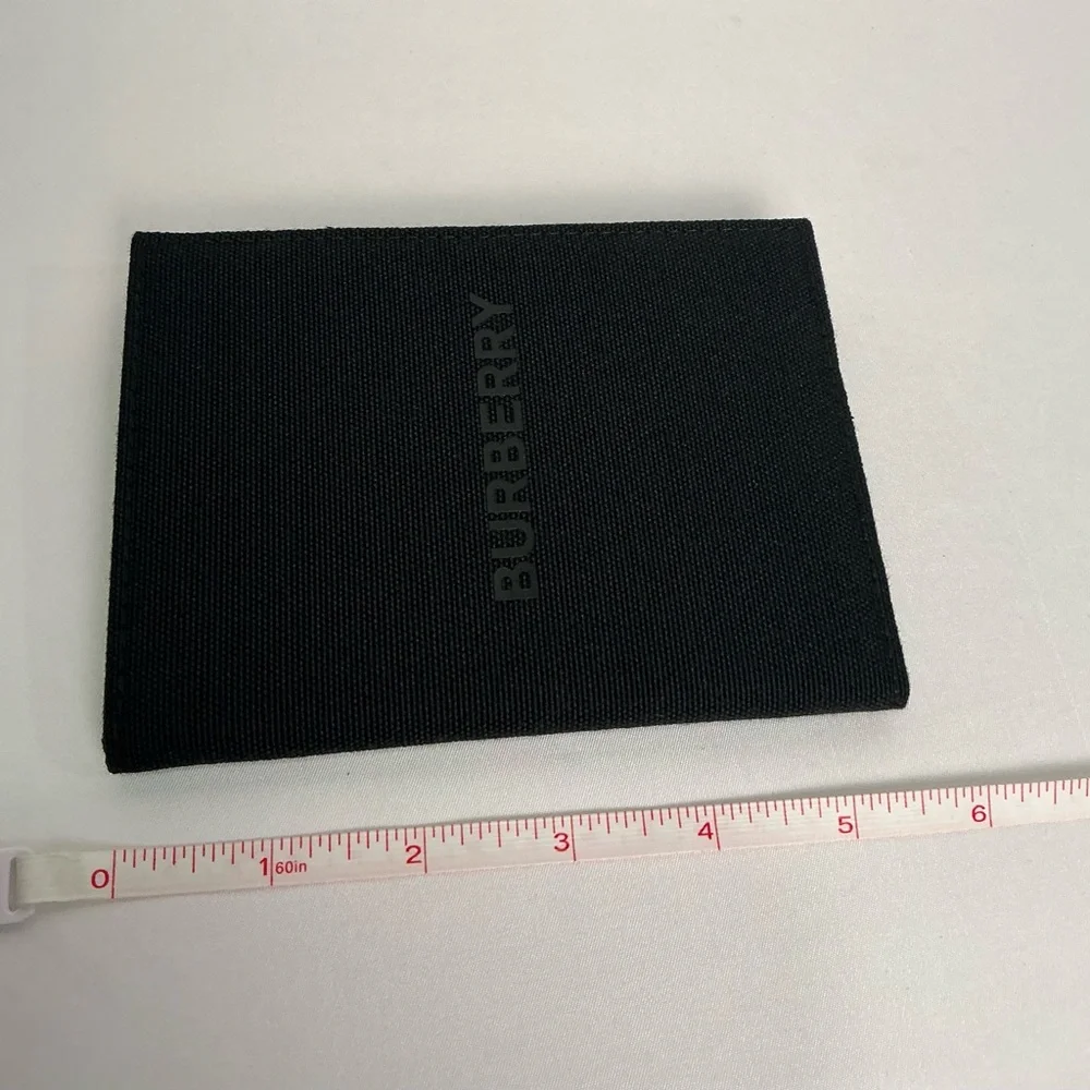 Burberry Black Canvas Passport Card Holder